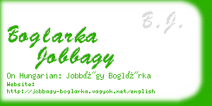 boglarka jobbagy business card
